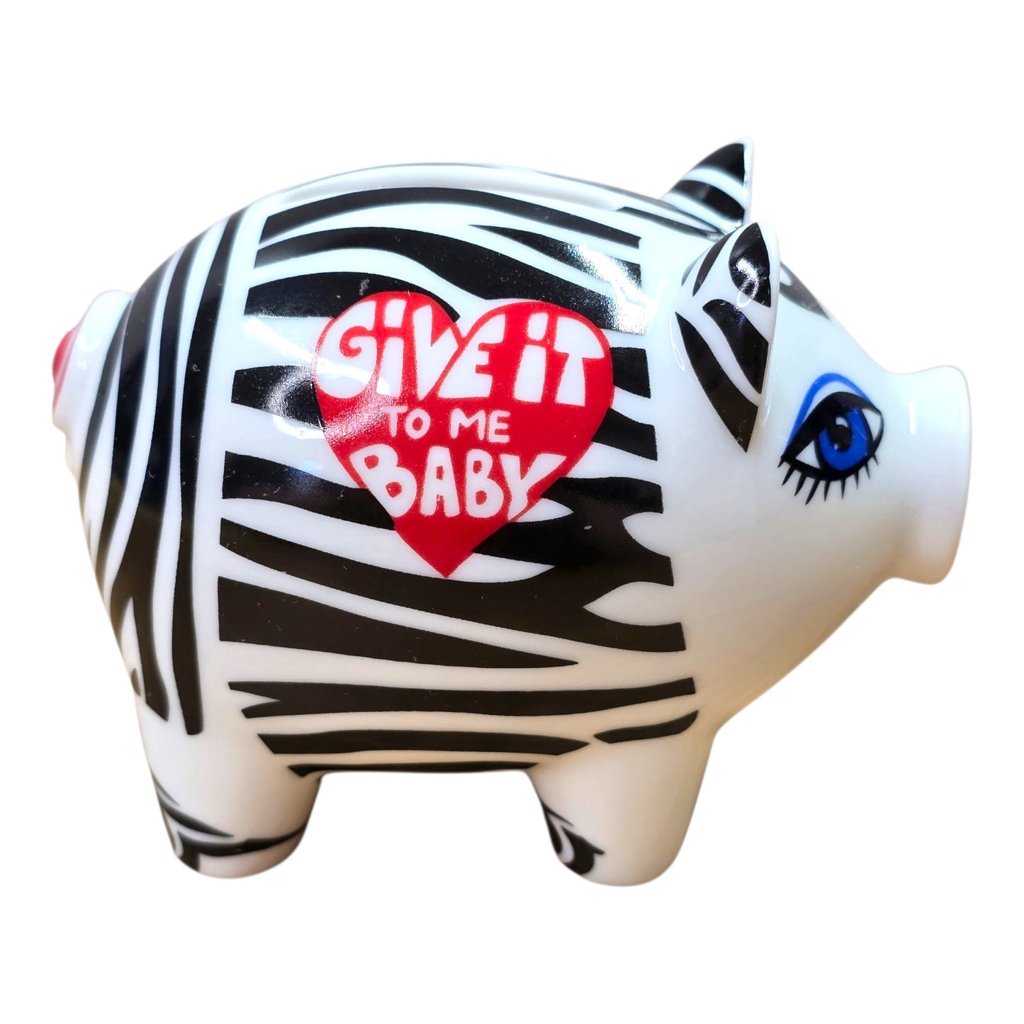 Ritzenhoff Mini Piggy Bank Zebra Stripes Petra Peschkes “Give It To Me Baby”