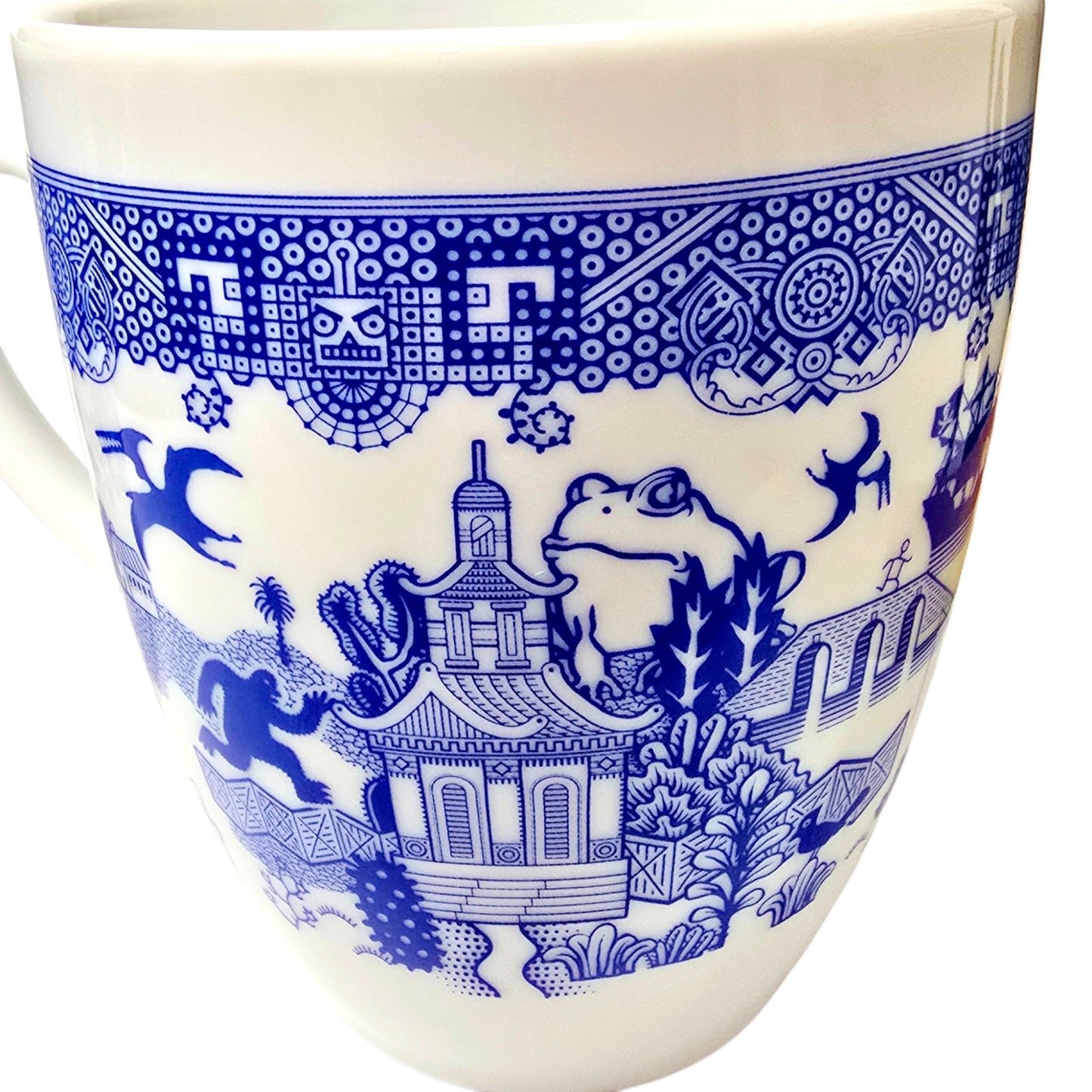 Calamityware Things Could Be Worse Mugs Set of 2 Blue White Porcelain Coffee Mug