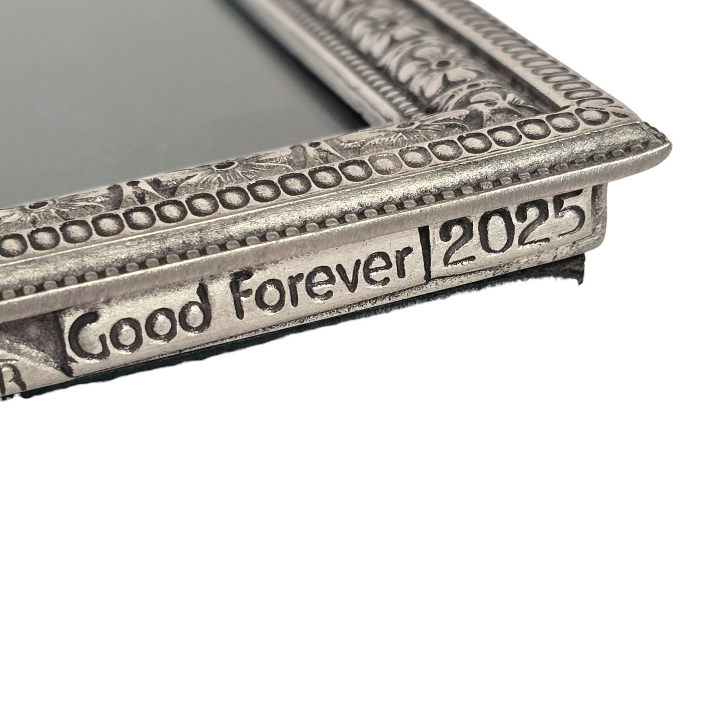 1996 Elias Fine Pewter Picture Frame Ornate Vintage Velvet Back Rectangle #2025