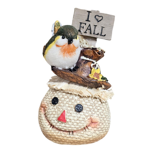 I Love Fall Resin Harvest Bird and Scarecrow Figurine, Fall Decor, Holiday Decor for MIRANDA