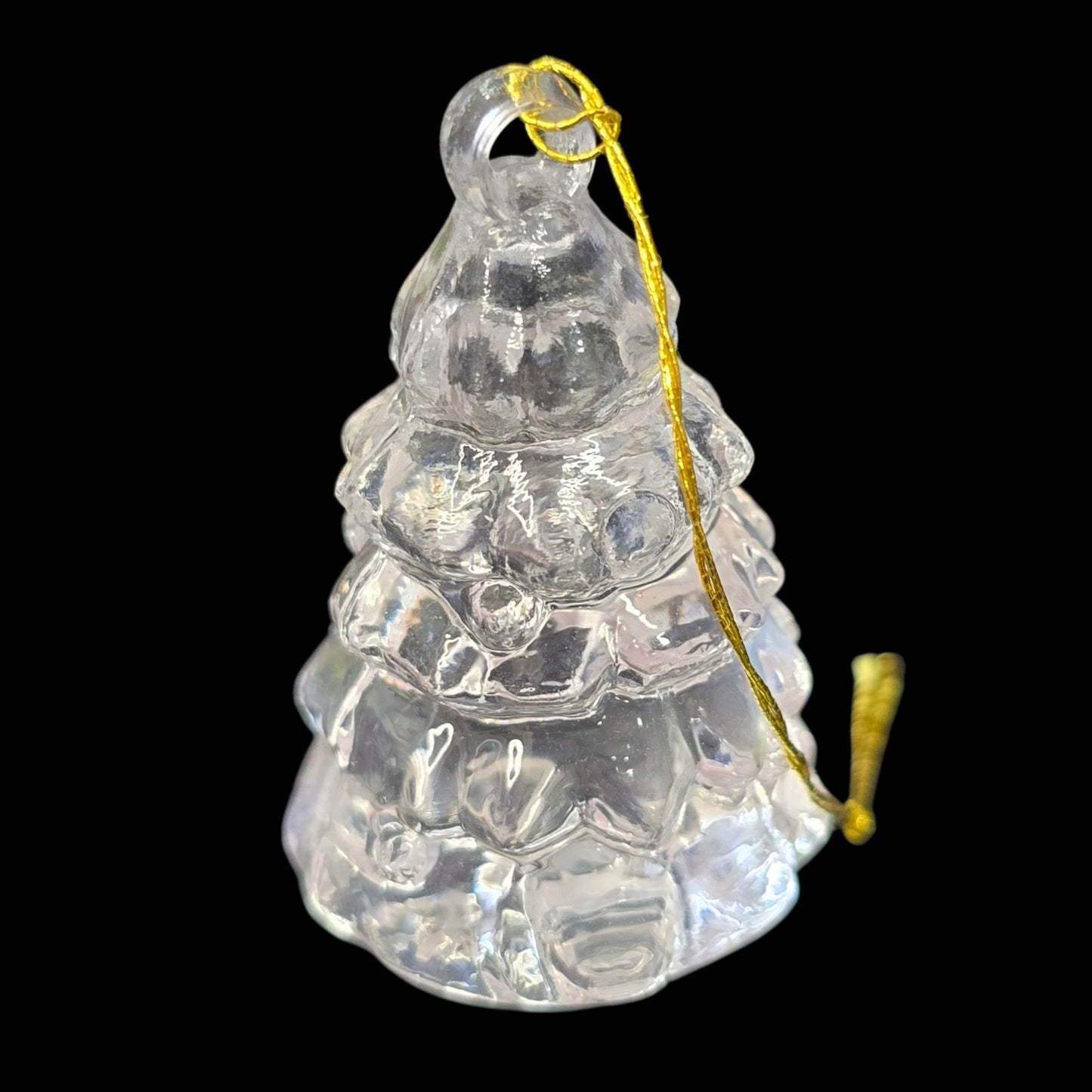 Set of 6  Vintage Miniature Clear Acrylic Christmas Ornaments