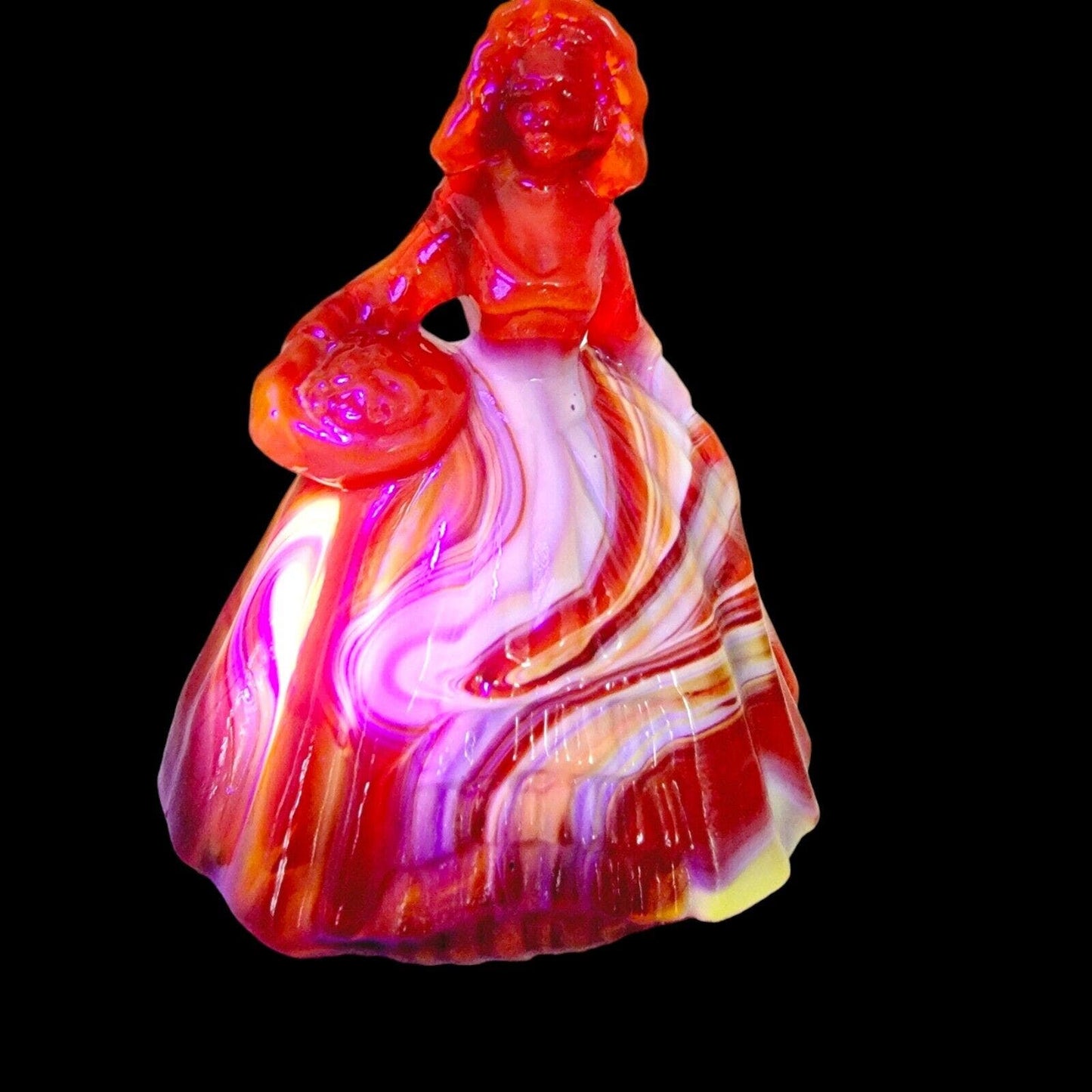 Boyd Crystal Art Glass "Carolyn" Limited Edition Figurine Glows