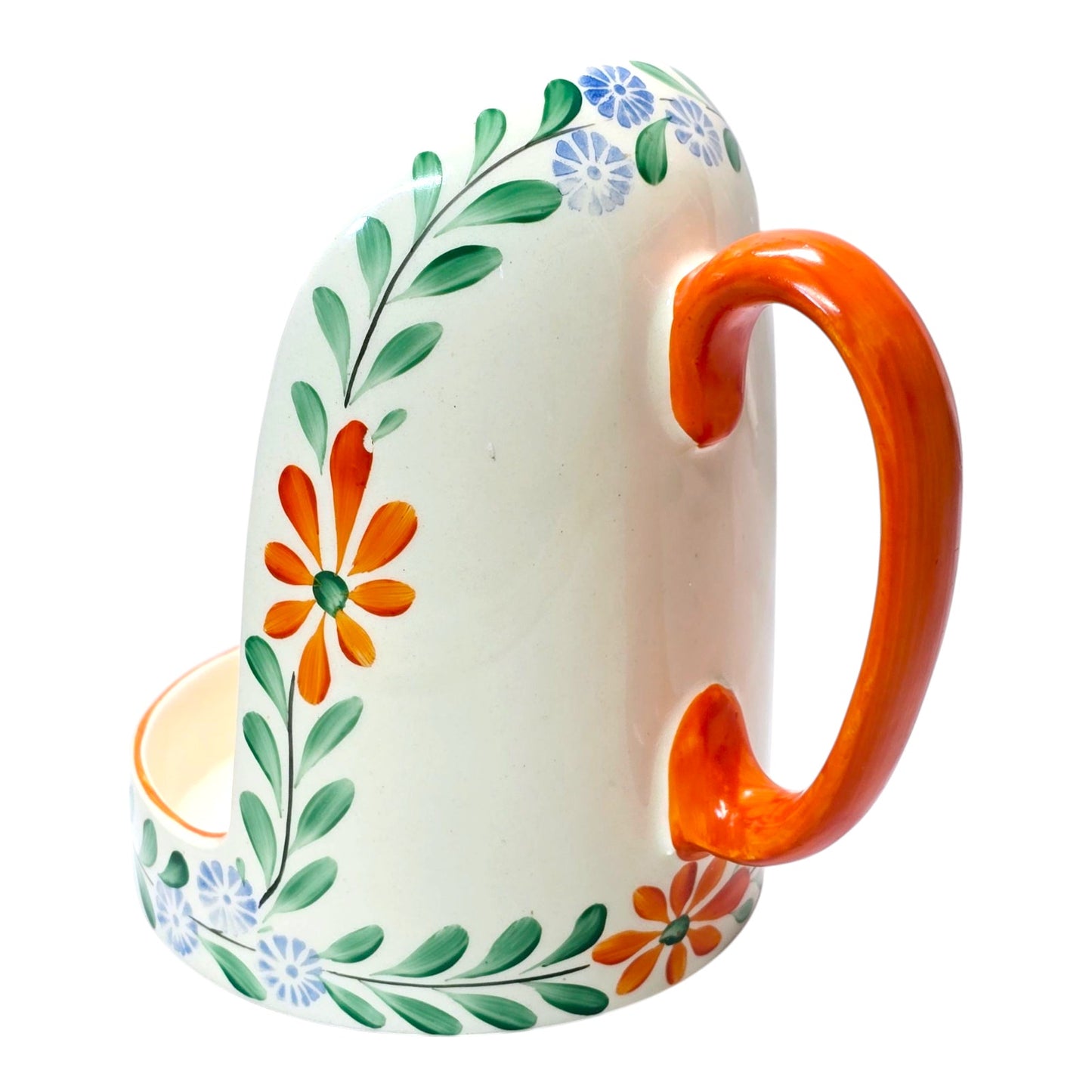 AS IS Czechoslovakia Art Deco Vintage Urbach Ditmar Hand Painted Candleholder FLAW