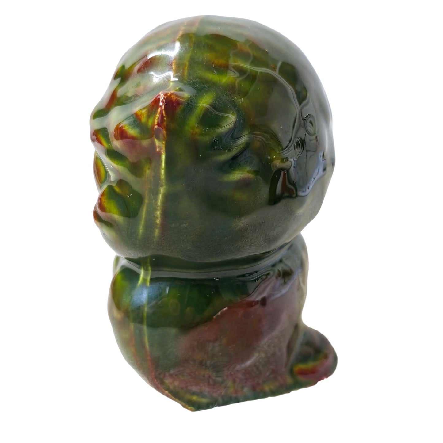 Vintage Kitschy Multi-Color Splatter Owl, Fall Decor
