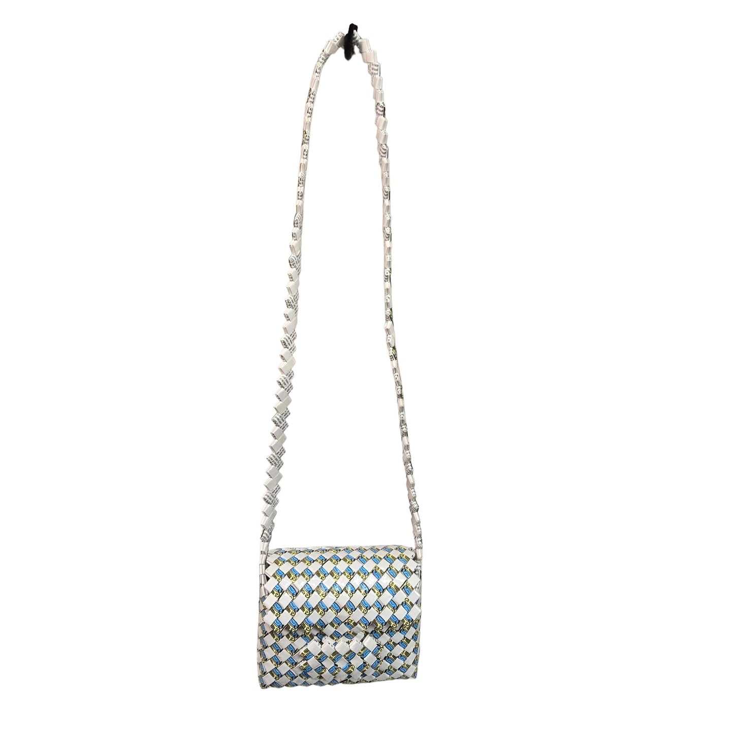 Handmade Woven Candy Wrapper Purse Child's Crossbody Bag Upcycled Sustainable