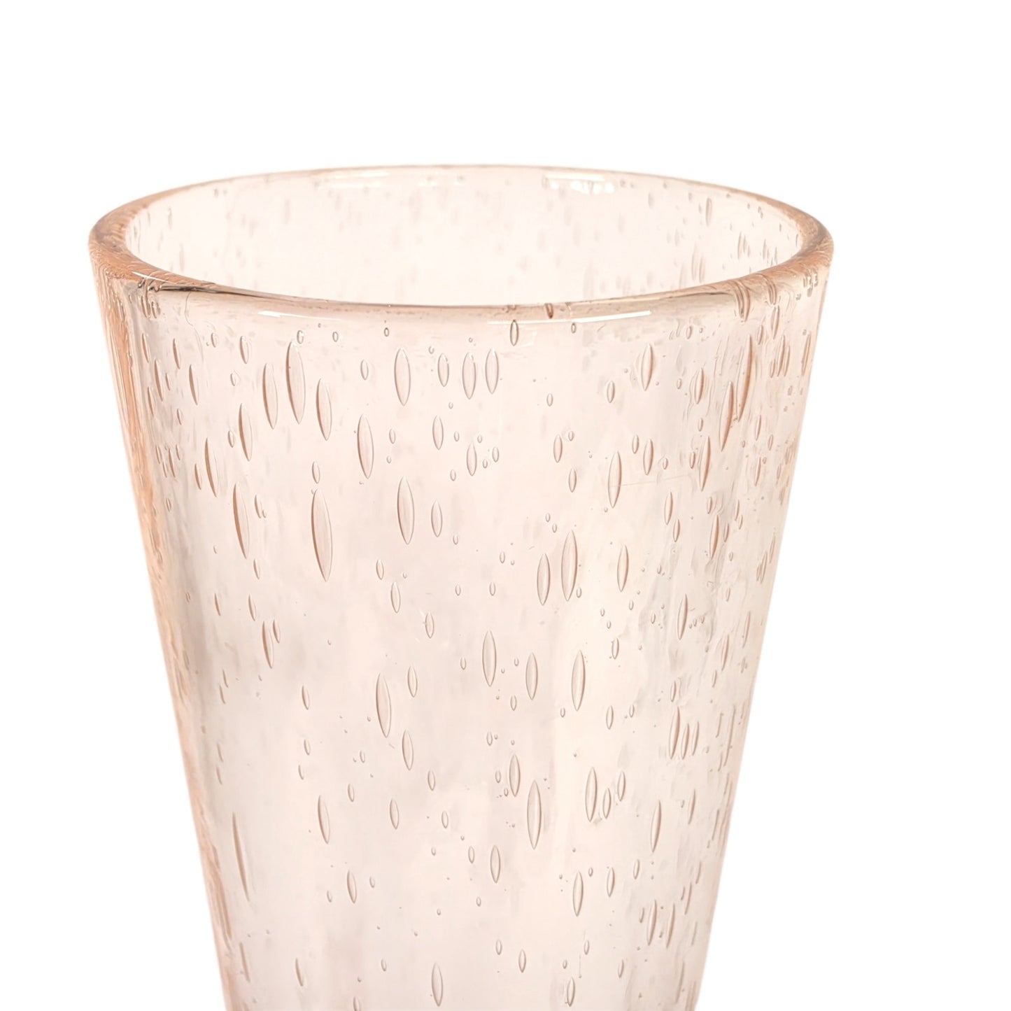 Set of 2 Anthropologie Amparo Champagne Flutes Blush Pink Control Bubble Glass