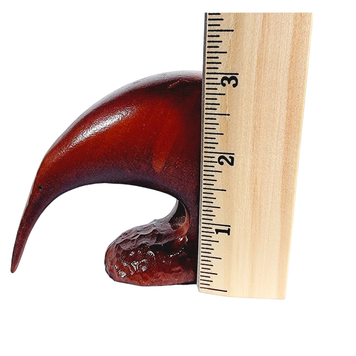 Hand-Carved Wooden Kiwi Bird, New Zealand Bird, Wooden Bird Figurine Decor