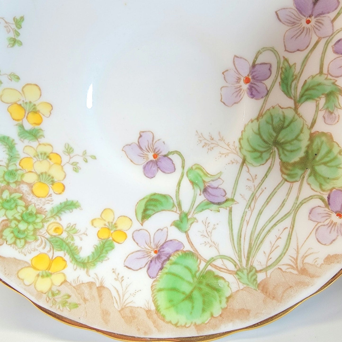 Alpine Flowers by Tuscan, Royal Tuscan Teacup and Saucer, Purple, Yellow Flowers