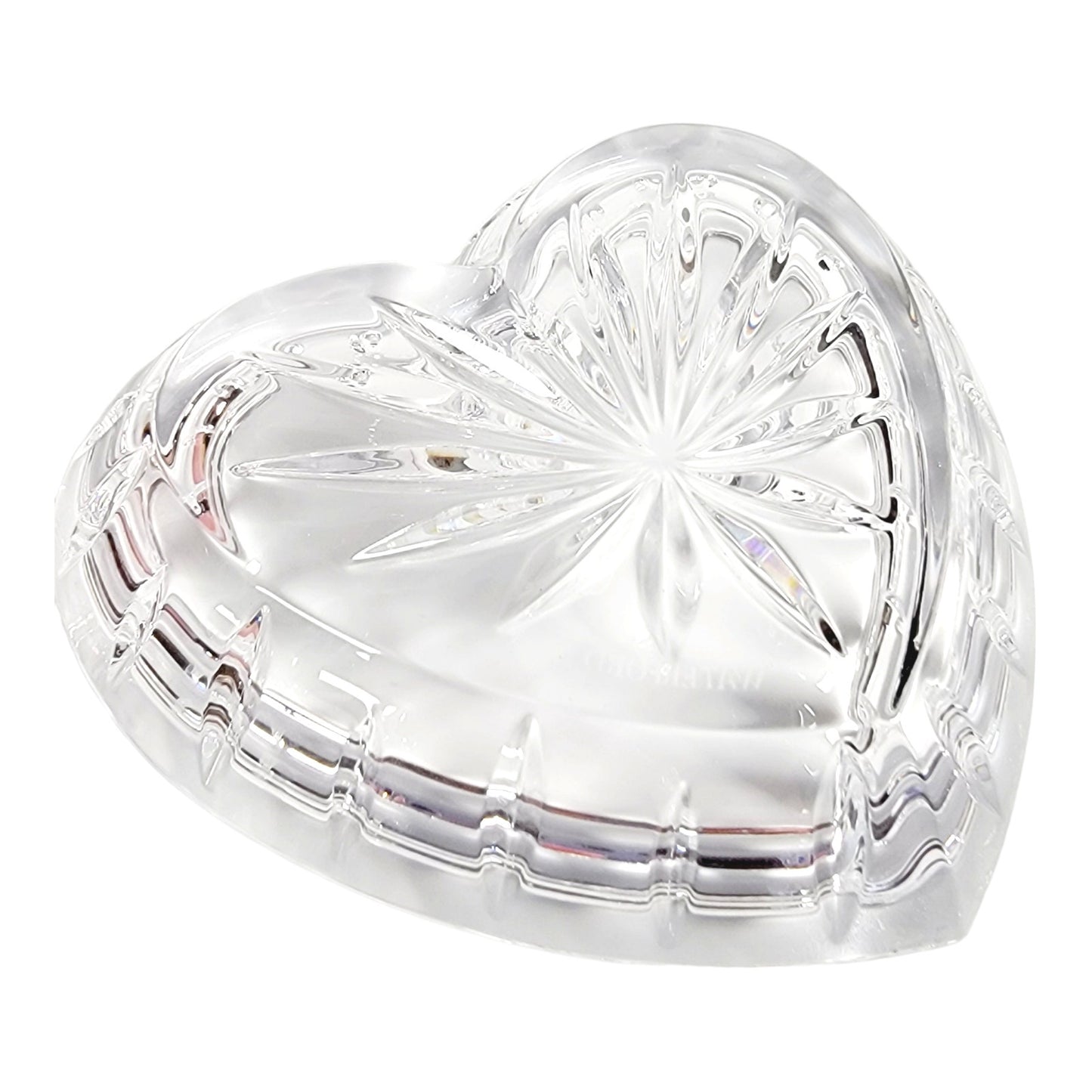 Waterford Lismore Crystal Heart Trinket Box, with Original Box