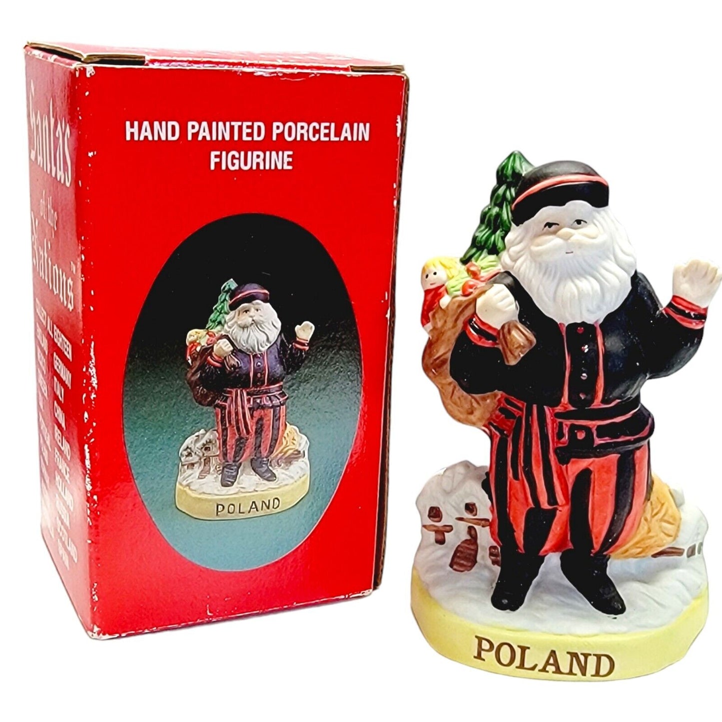 Santas of The Nations Figurine, POLAND The Star Man Hand Painted Porcelain 1991