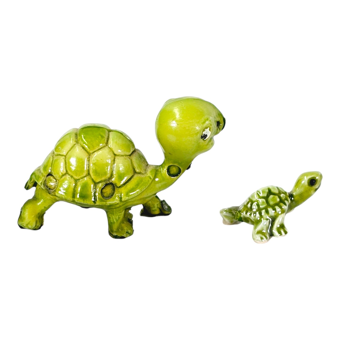 Vintage Miniature Collectible Turtle Figurines, Small Turtle is Hagen Reneker