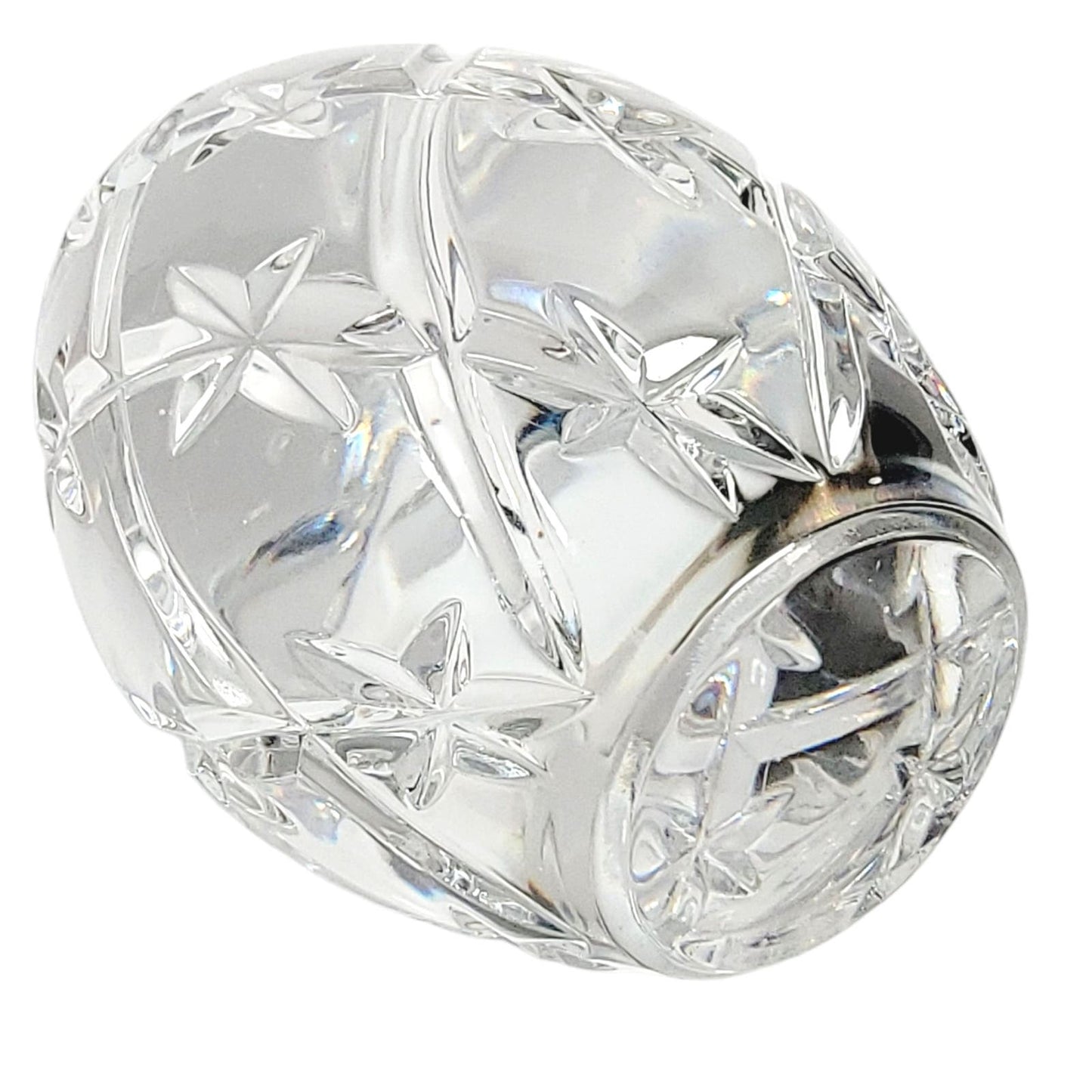 Cut Glass Lead Crystal Egg Paperweight