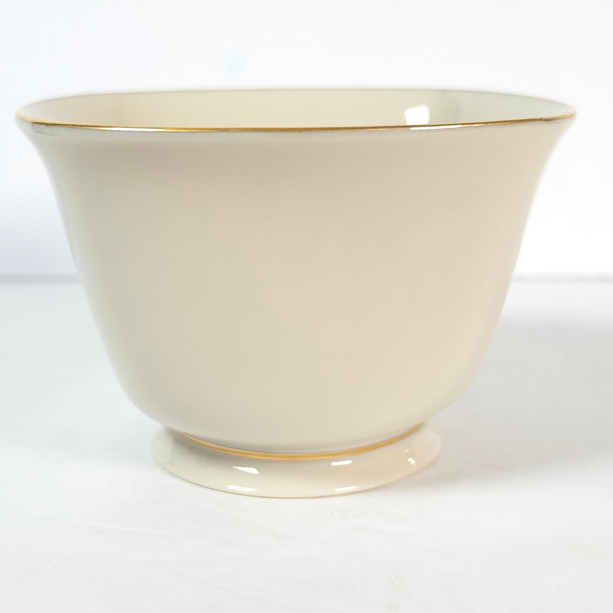 Vintage Lenox Holiday Holly Berry Footed Square Bowl Gold Trim Made in USA