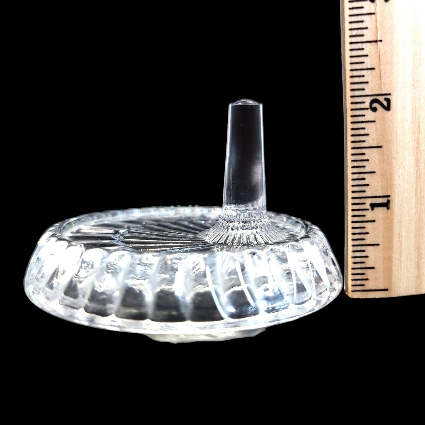 Vintage 1980 Avon Fostoria Clear Glass Ring Holder, Vintage Clear Cut Glass Ring Holder, Vintage Ring Dish