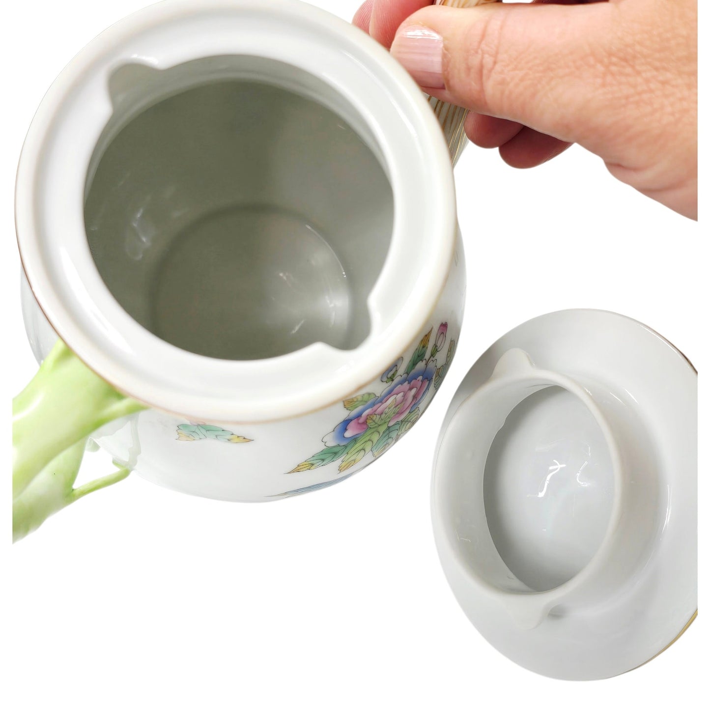 Herend Queen Victoria VBO 4-Pc Set - Pot, Tray, Creamer, Lidded Sugar - 24k Gold