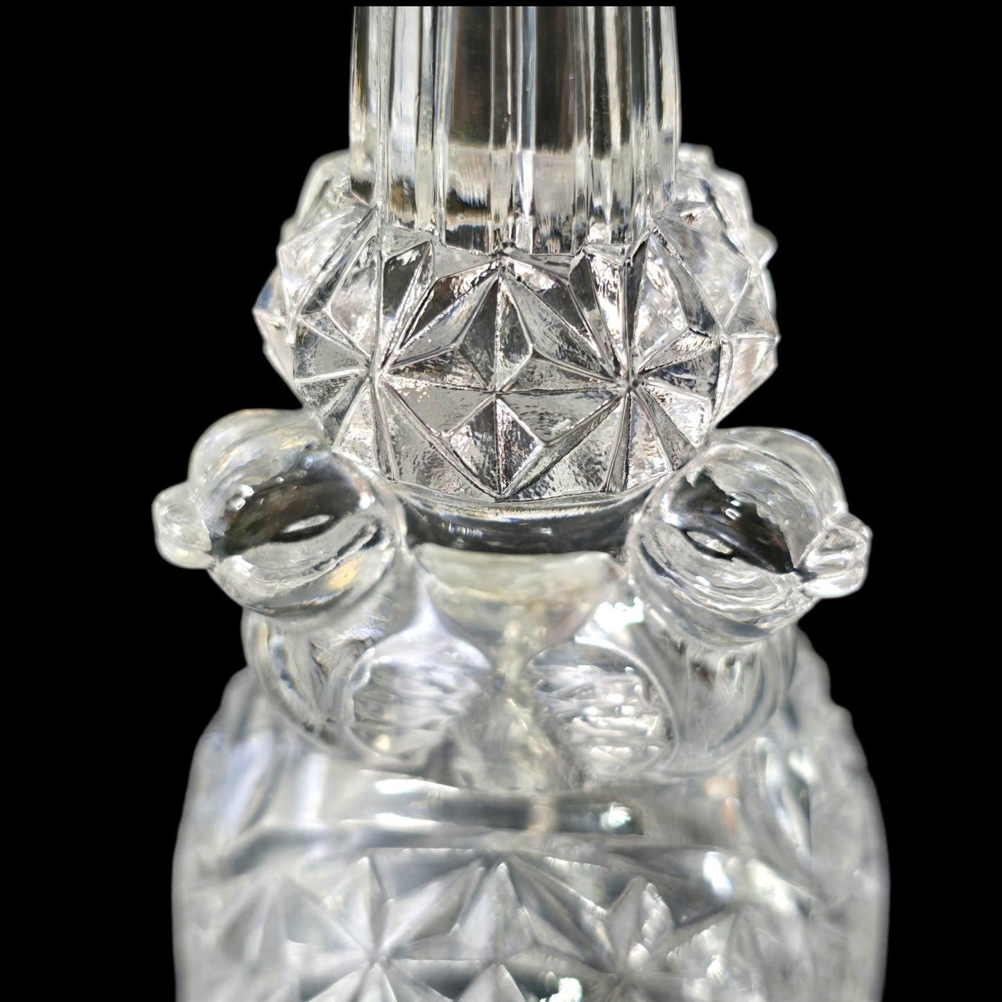Vtg Hofbauer Byrdes Lead Crystal Bell Germany Red Bird Sticker, Etched Songbird