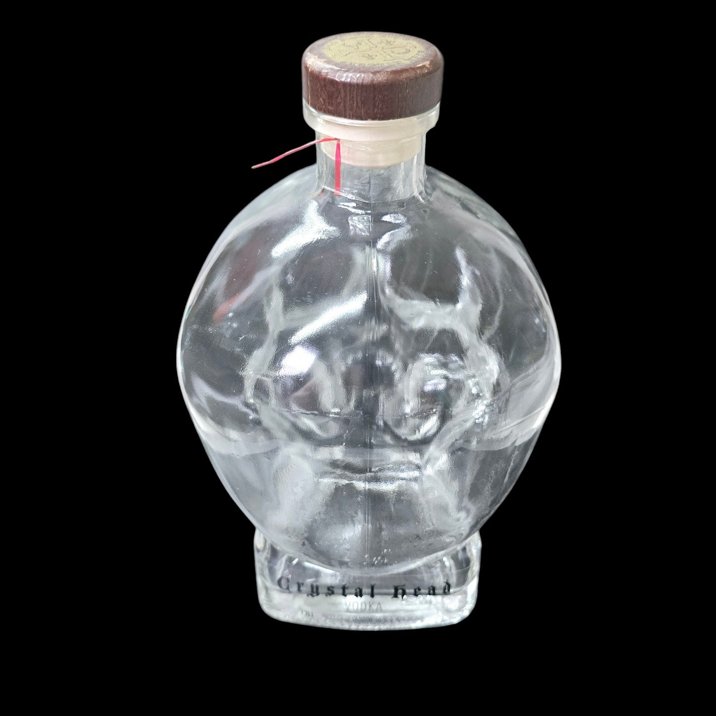 Large Crystal Head Vodka Skull Bottle (Empty) 1.75 L w/Original Stopper 9"