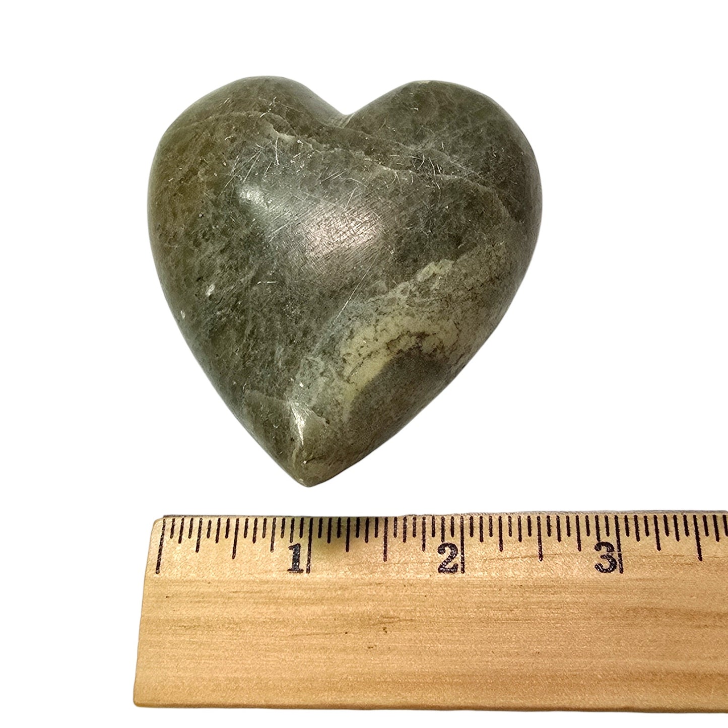 Hand-Carved Heart Stone Paperweight, Heart-Shaped Carved Rock Paperweight