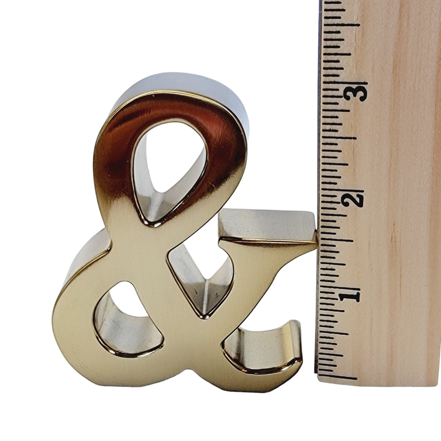 Polished Brass Ampersand Paperweight 3" Heavy