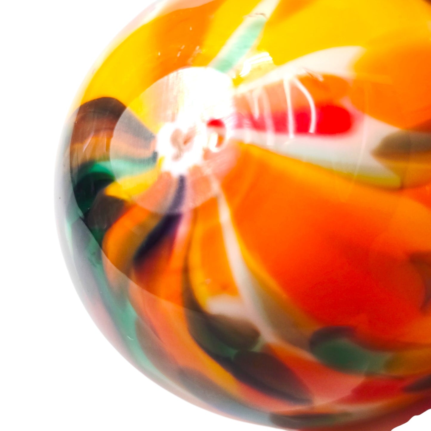 Vintage EXBOR Czech Republic Art Glass Egg Sculpture - Hand Blown Bohemian Glass