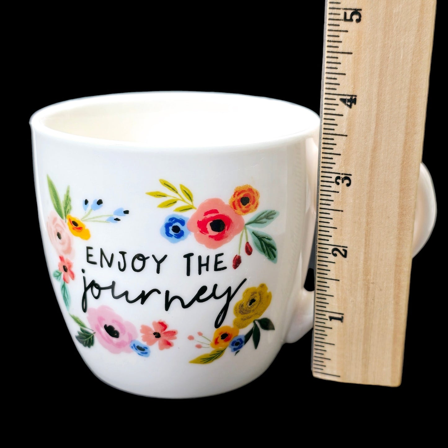 Floral Coffee Mug Enjoy the Journey