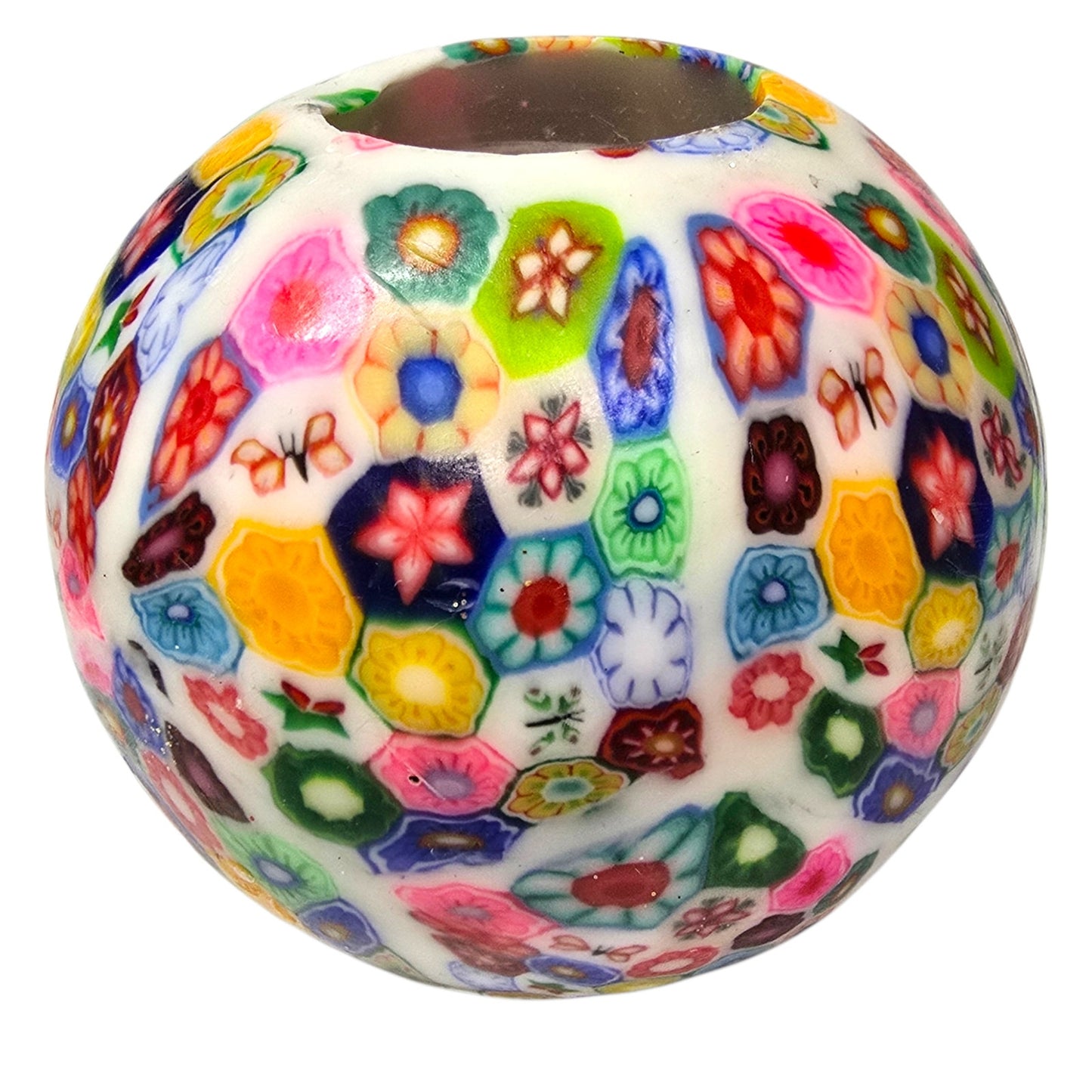 Millefiori Wax Candle Colorful Mosaic Pattern Floral Italian Style Scented Glows