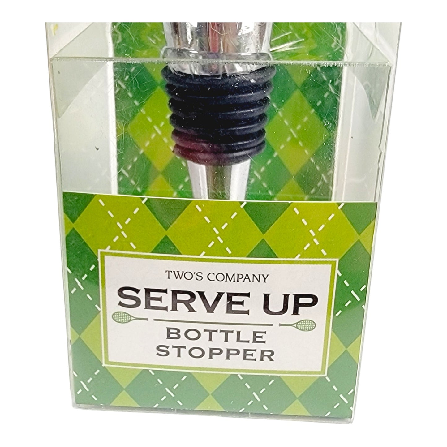 Tennis Ball Bottle Stopper Two's Company "Serve Up" , Tennis Gift