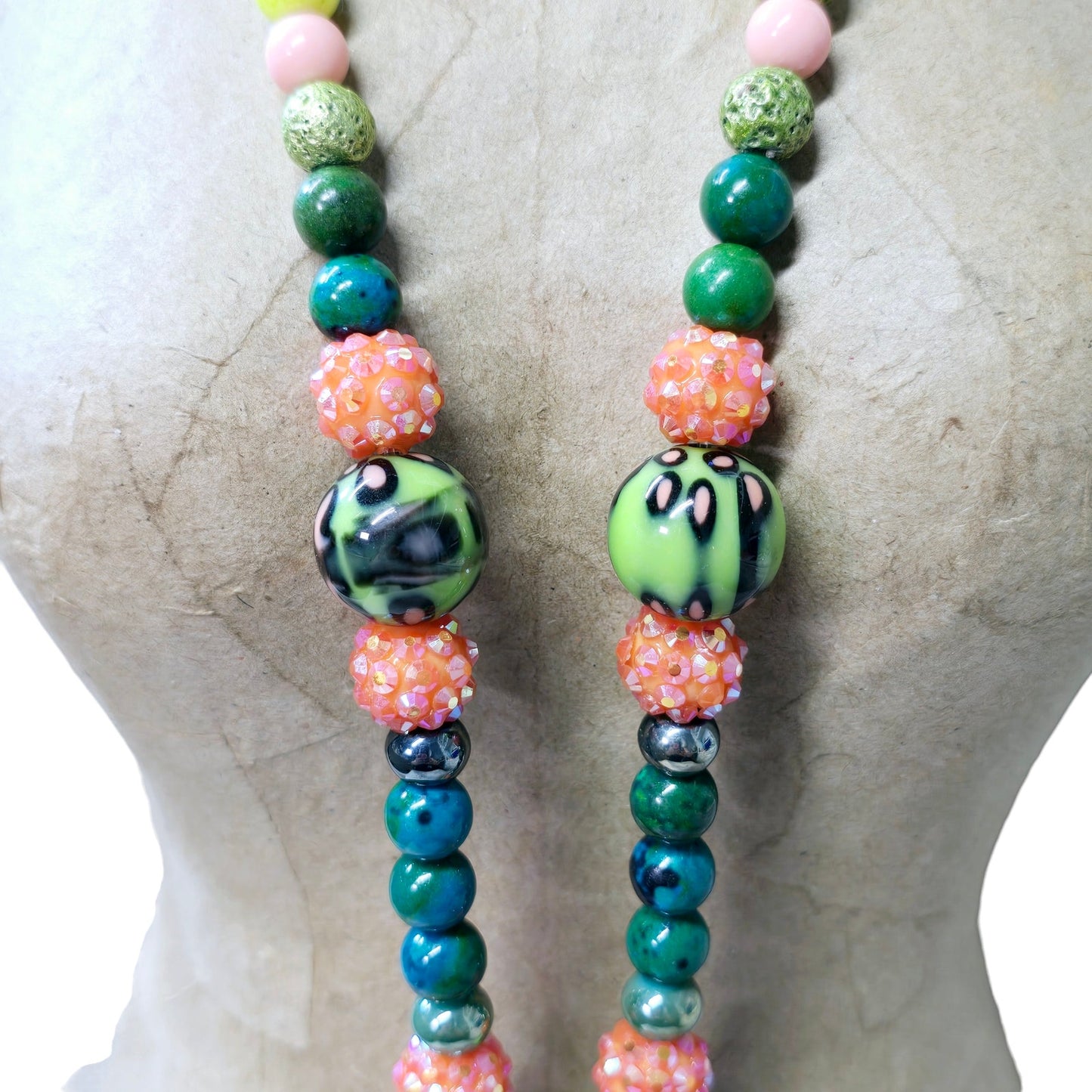 Colorful Hand-Crafted Stretch Beaded Necklace