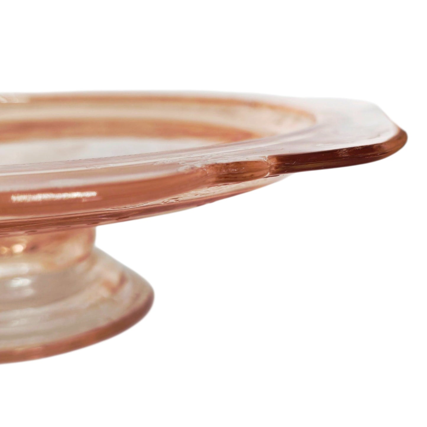 Vintage Pink Madrid Depression Glass Pedestal Cake Stand