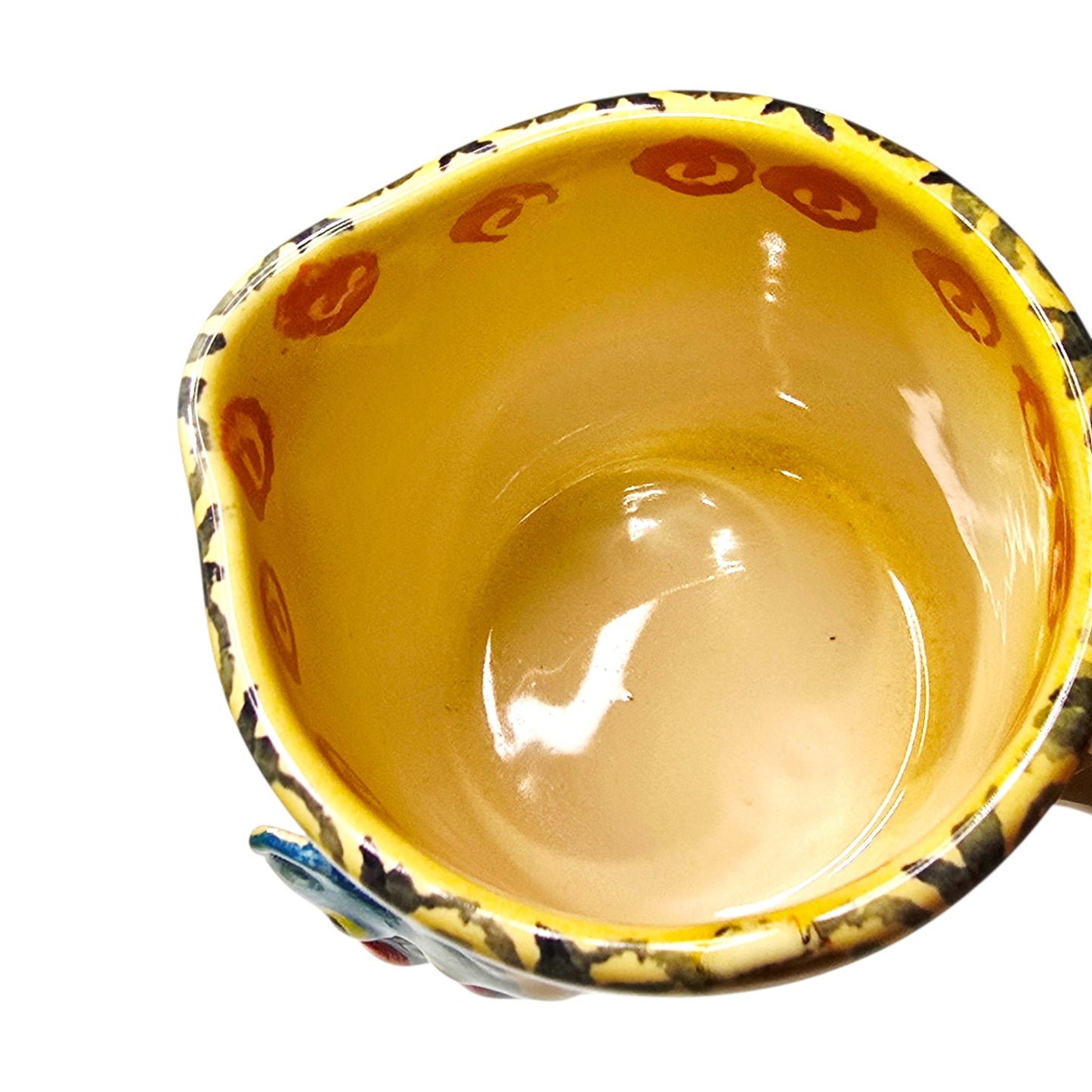 Vtg Italica ARS Italy Pottery 3D Cat Creamer Pitcher Spout Character Mug 3.25"
