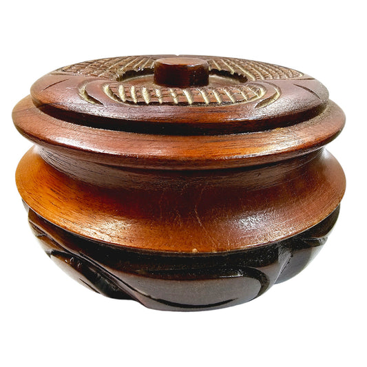 Vintage Hand-Carved Wooden Box, Honduras