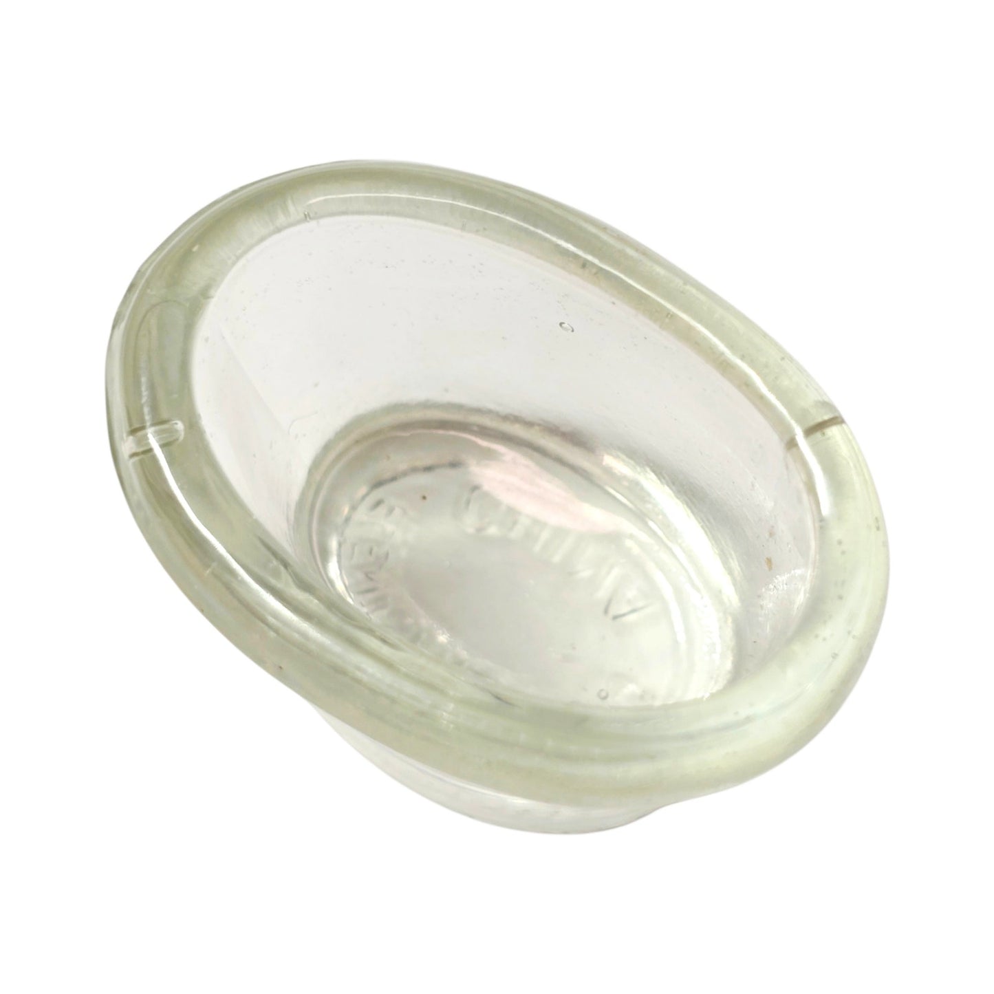 Vintage Flents Thick Glass Eye Wash Cup Miniature Catchall Matchstick Holder