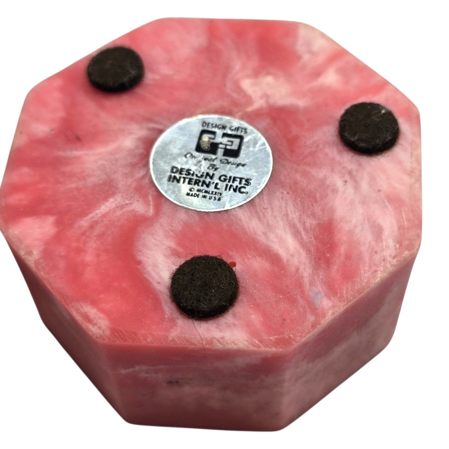 Robert Nemith Signed Incolay Stone Unicorn Trinket Box Relief Carved Mythical