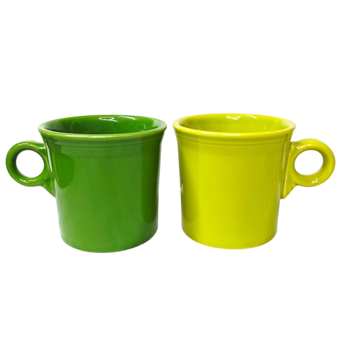 Set of 6 Fiesta Rainbow Ring Handle Mugs - Multi-Color Collection