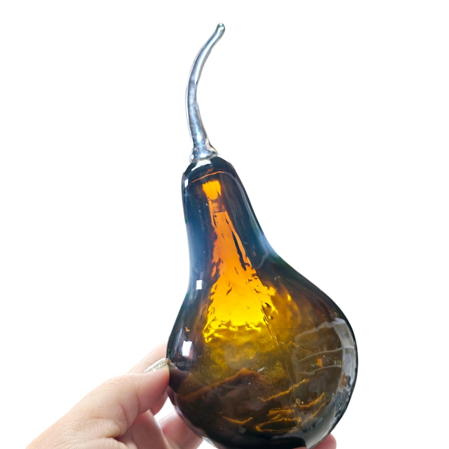 Amber Glass Pear by "Ei8hteen Karat"