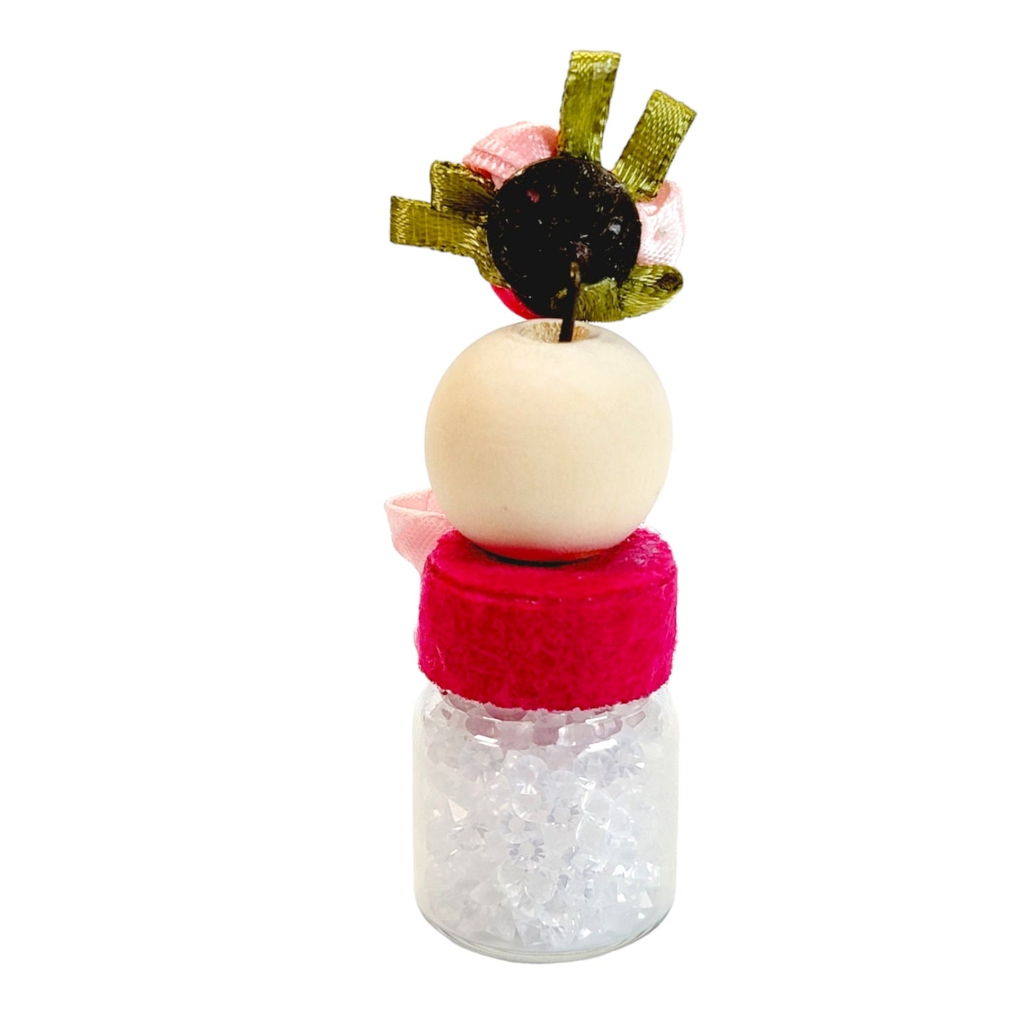 Pink Flower Sparkly Single Hat Pin Holder