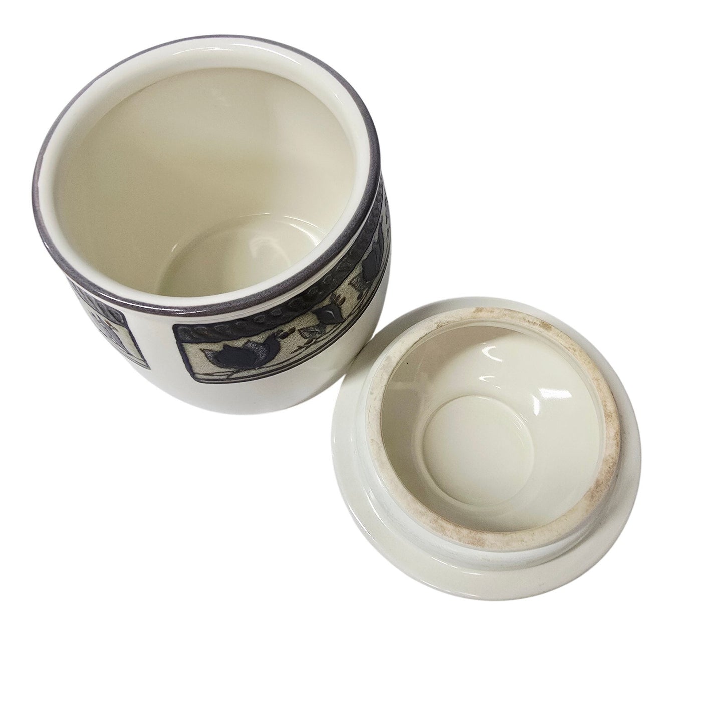 Mikasa Arabella Intaglio Canister Set with Lids - CAC01 Malaysia Stoneware