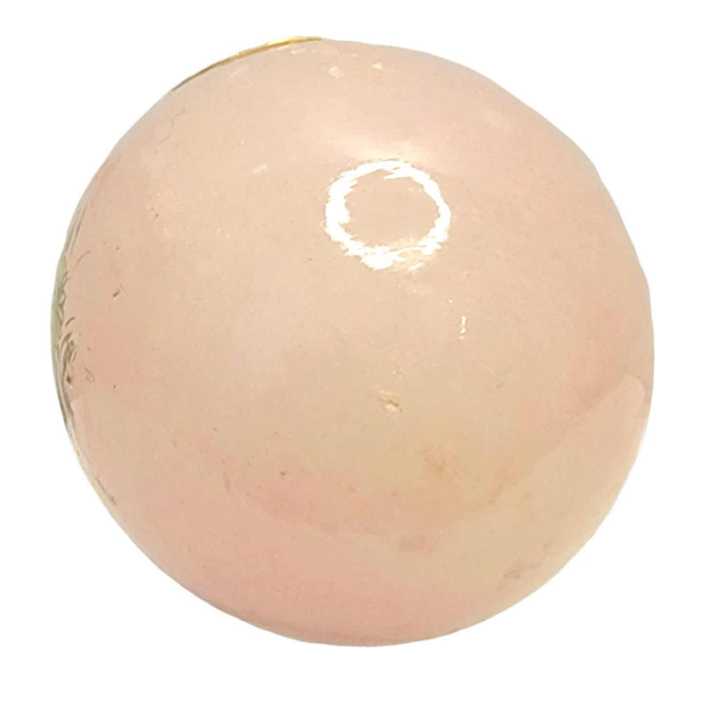 Lefton Genuine PINK Alabaster Marble Egg Hand Carved Made In Italy AS IS Scratch