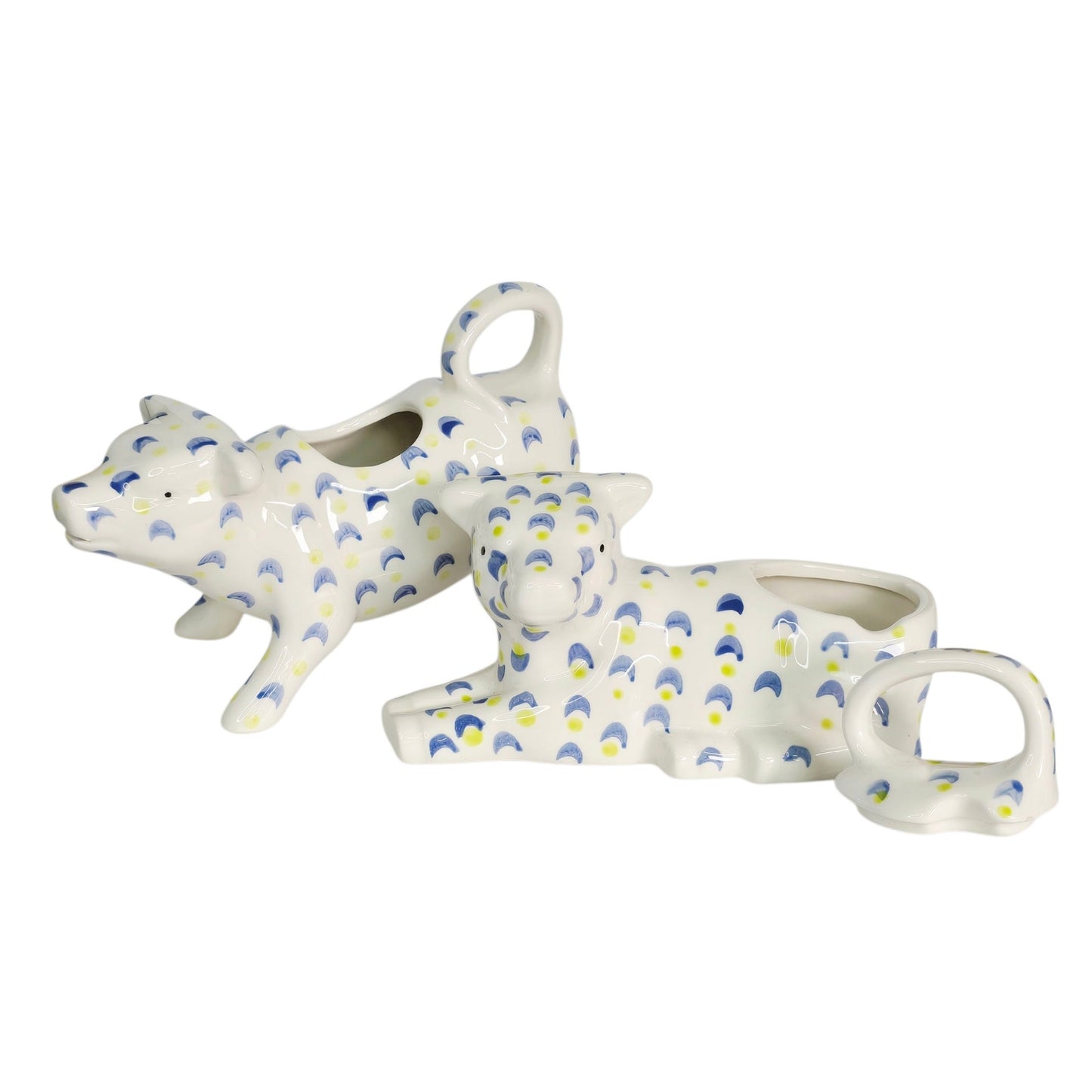 Ceramic French Country Cow Creamer & Sugar Arlington Designs CRAZED AS IS