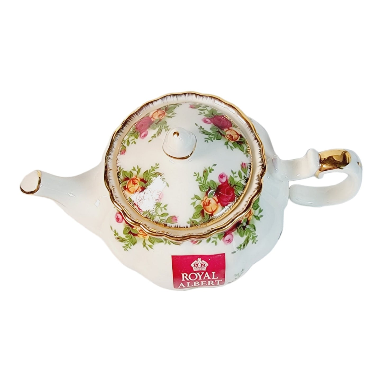 Royal Doulton Royal Albert England 'Old Country Roses" Teapot Votive NIB