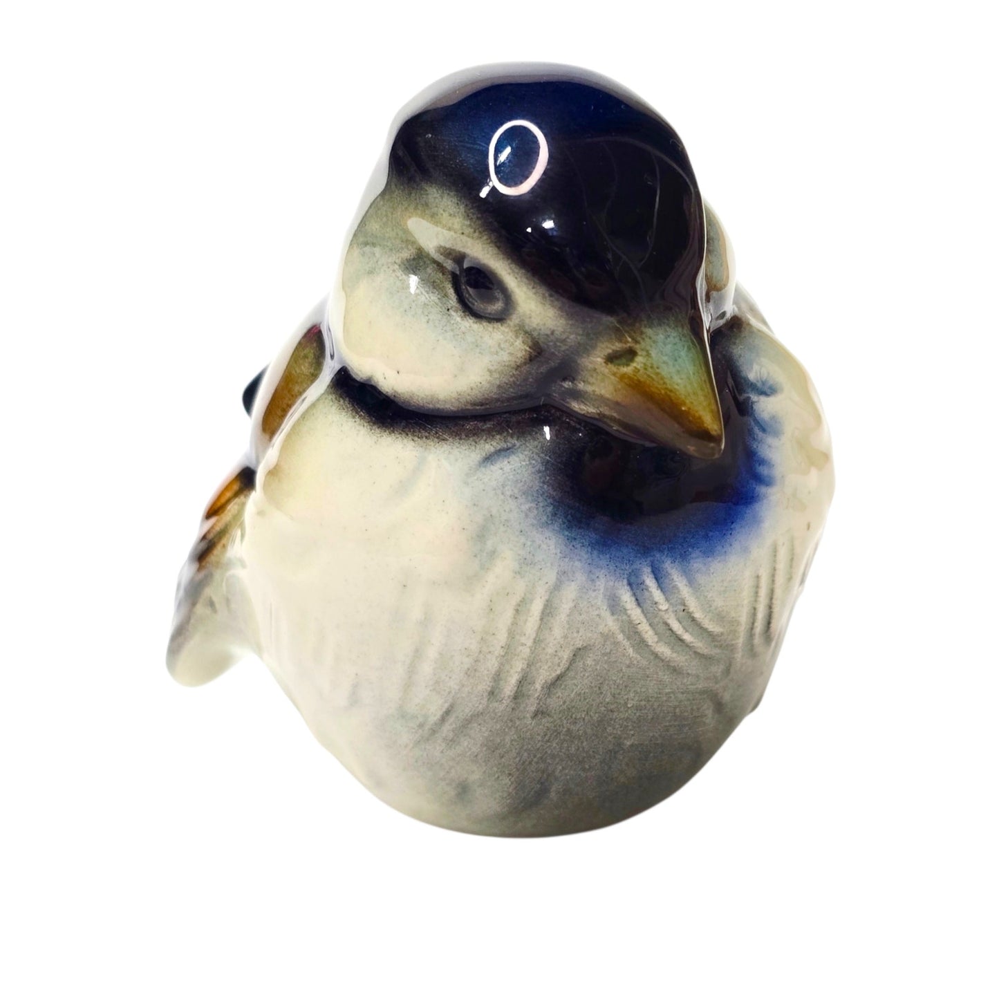 Goebel West Germany CV 74 Blue Headed Sparrow Bird Figurine Porcelain CV74
