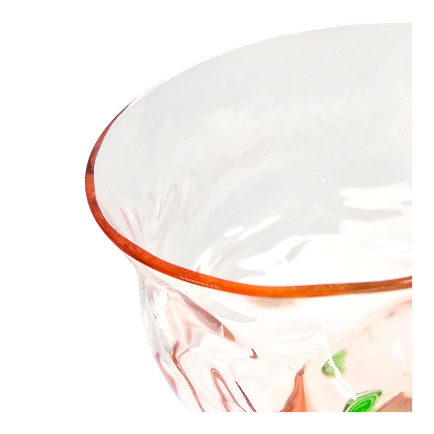 Vtg Tiffin Watermelon Uranium Glass Cocktail Coupes / Champagne Glasses Set of 2