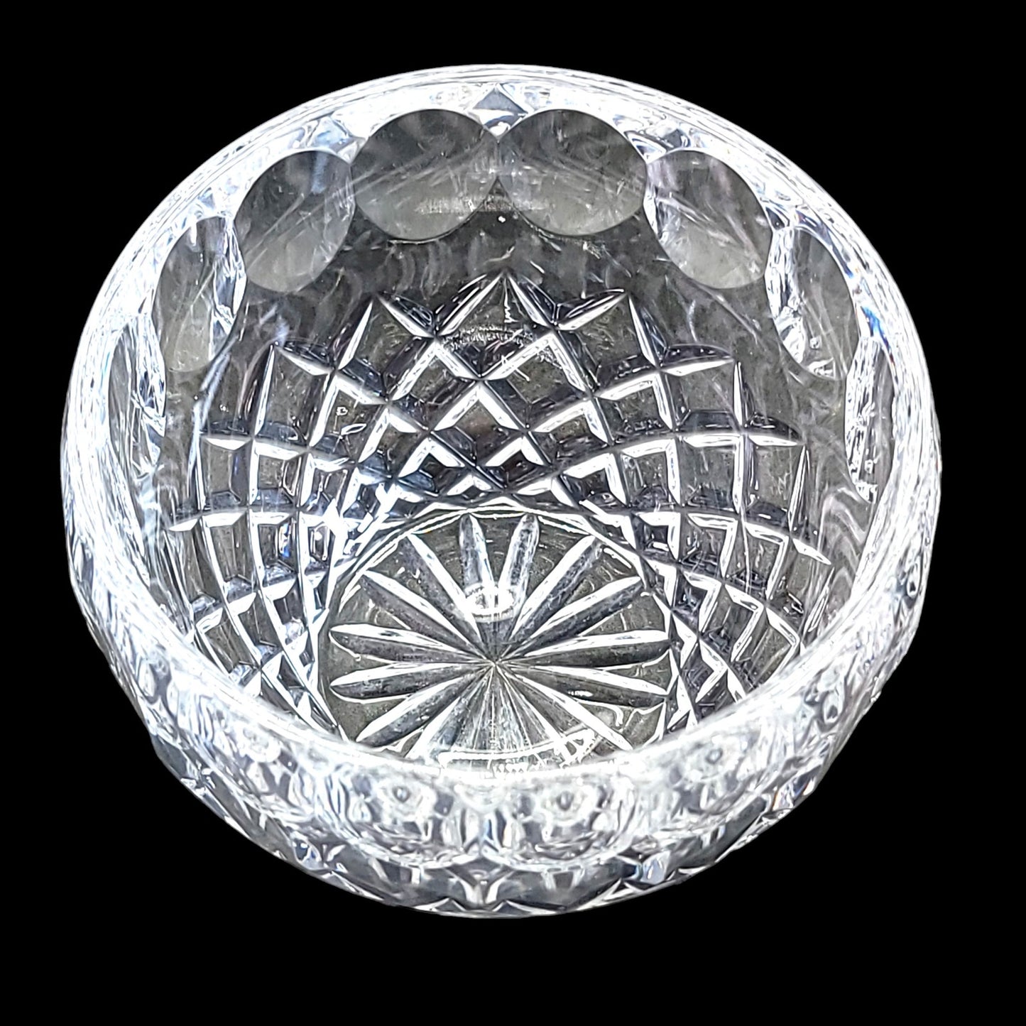 Crystal Lidded Acorn / Apple Jam Jar, Crystal Sugar Jar with Lid 4.75"