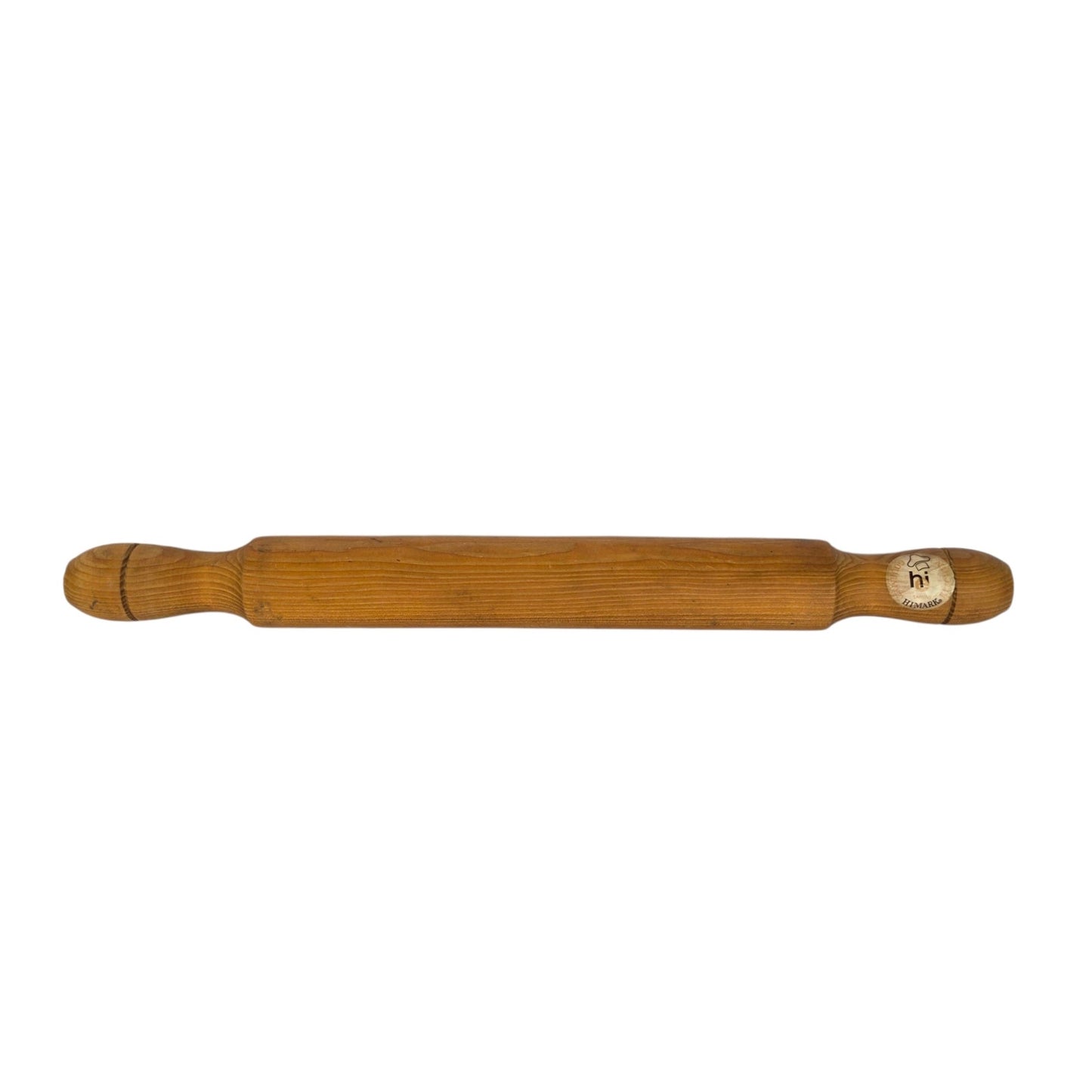 Vintage HiMark French-Style Wooden Rolling Pin Turned Wood Tapered Solid Dowel