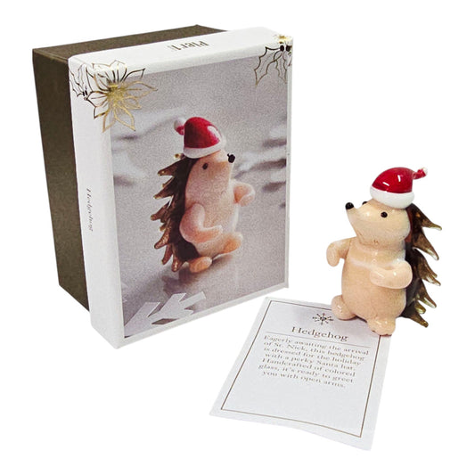 (Reserved for HillyHums) Pier 1 Glass Hedgehog Figurine Discontinued Christmas Line Home Decor