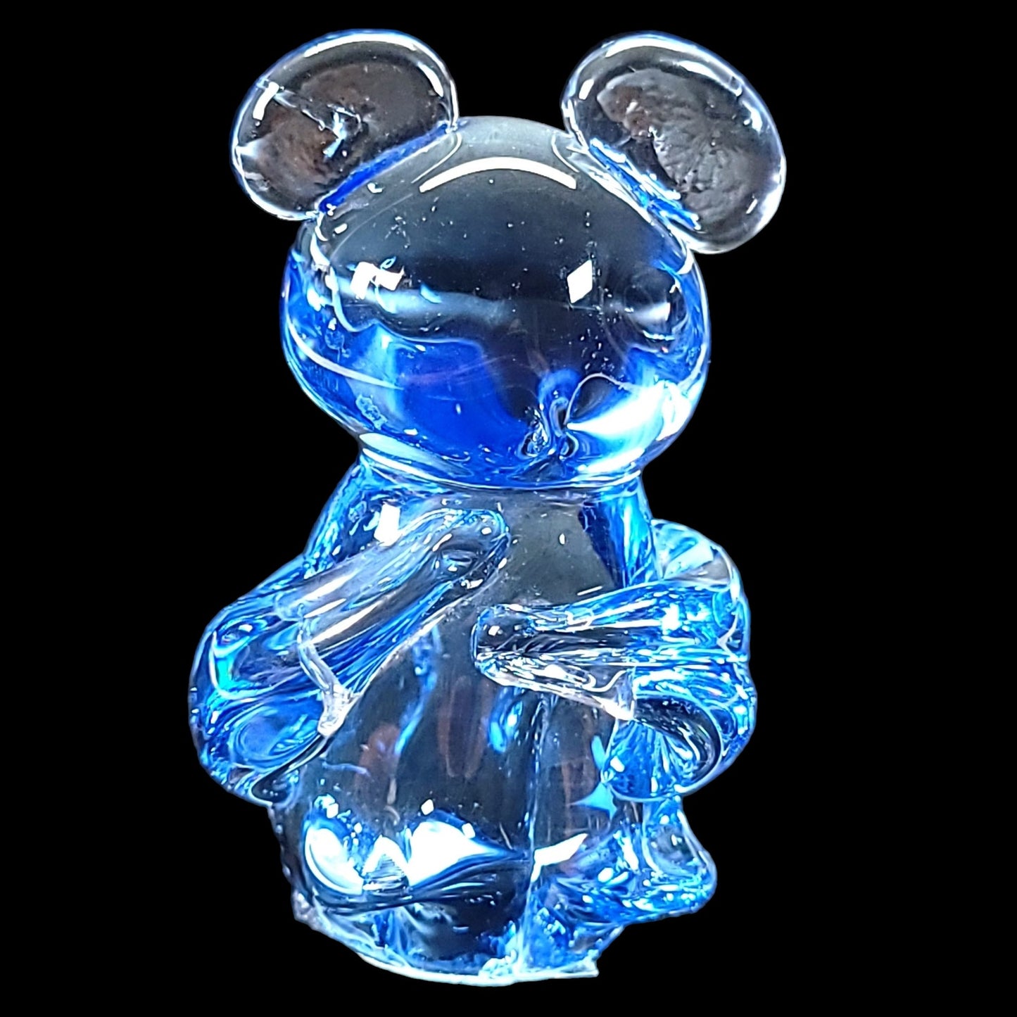 United States Commemorative Fine Art Gallery Blue Glass Koala Bear Paperweight