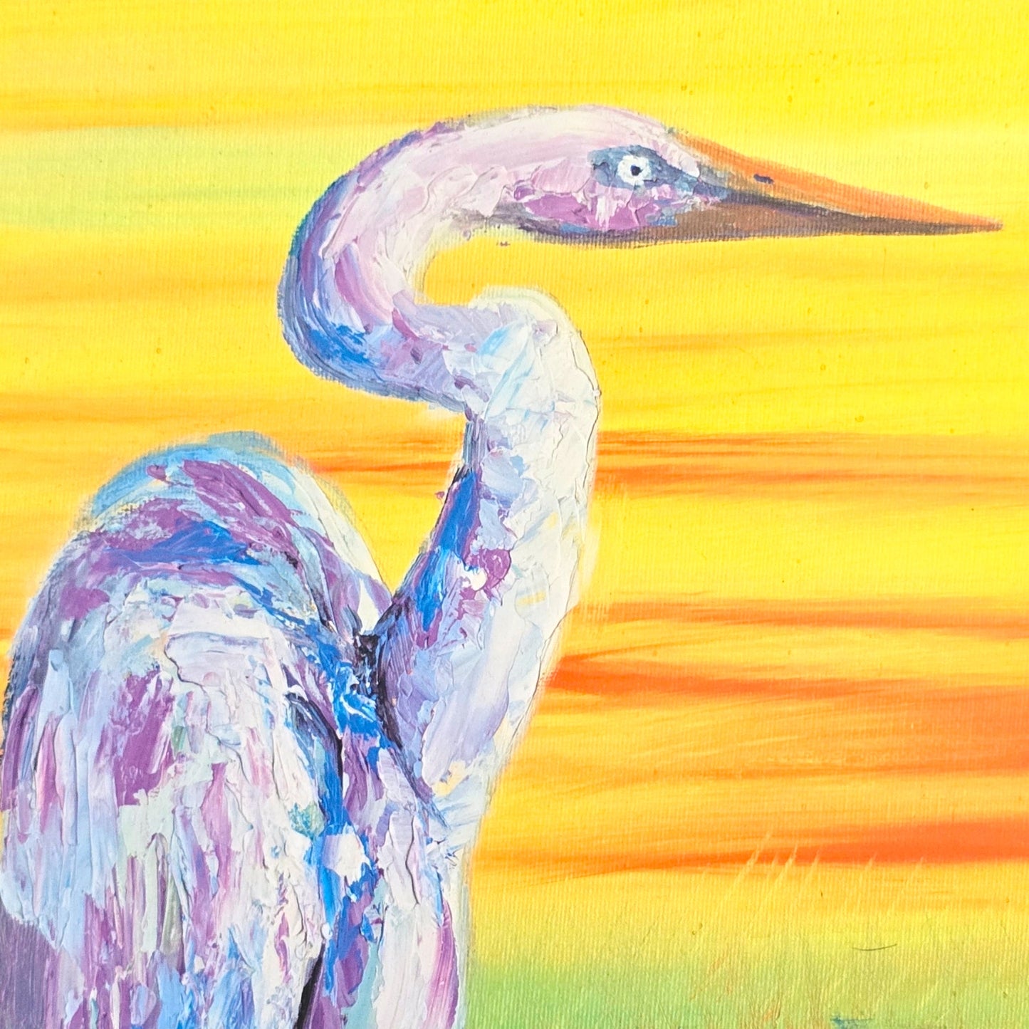 Two 16x12 Egret Bird Art Prints: Egret Sunset I and II, 2015 Olivia Brewington