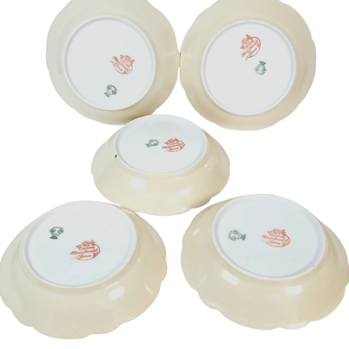 Antique Vienna Austria Raspberry Master Berry Bowl Set 6 c1890–1908