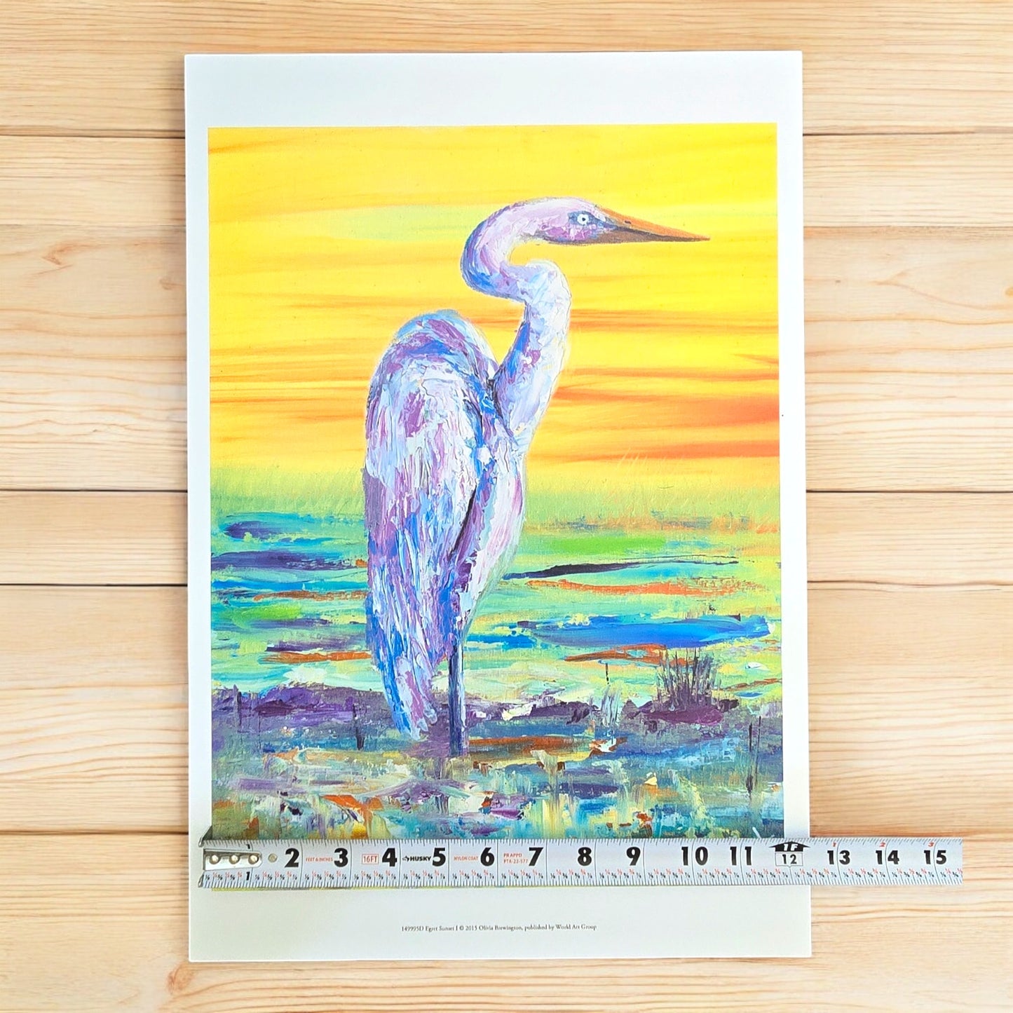 Two 16x12 Egret Bird Art Prints: Egret Sunset I and II, 2015 Olivia Brewington