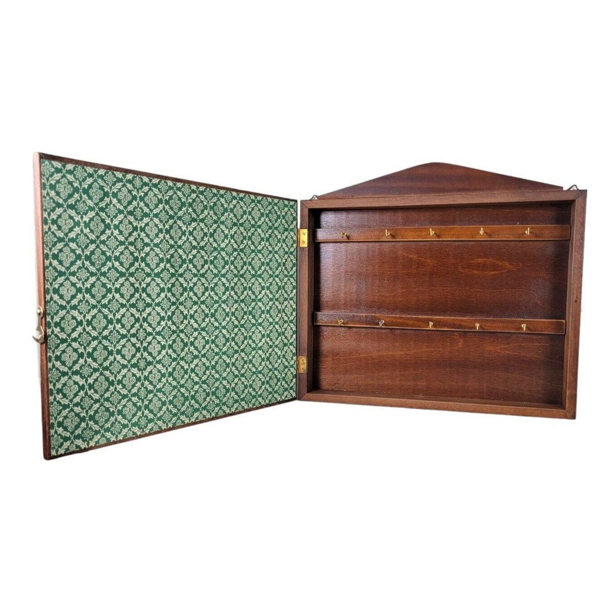 Italian Wood Handcrafted Bimaculated Duck Wall Mount Key Cabinet